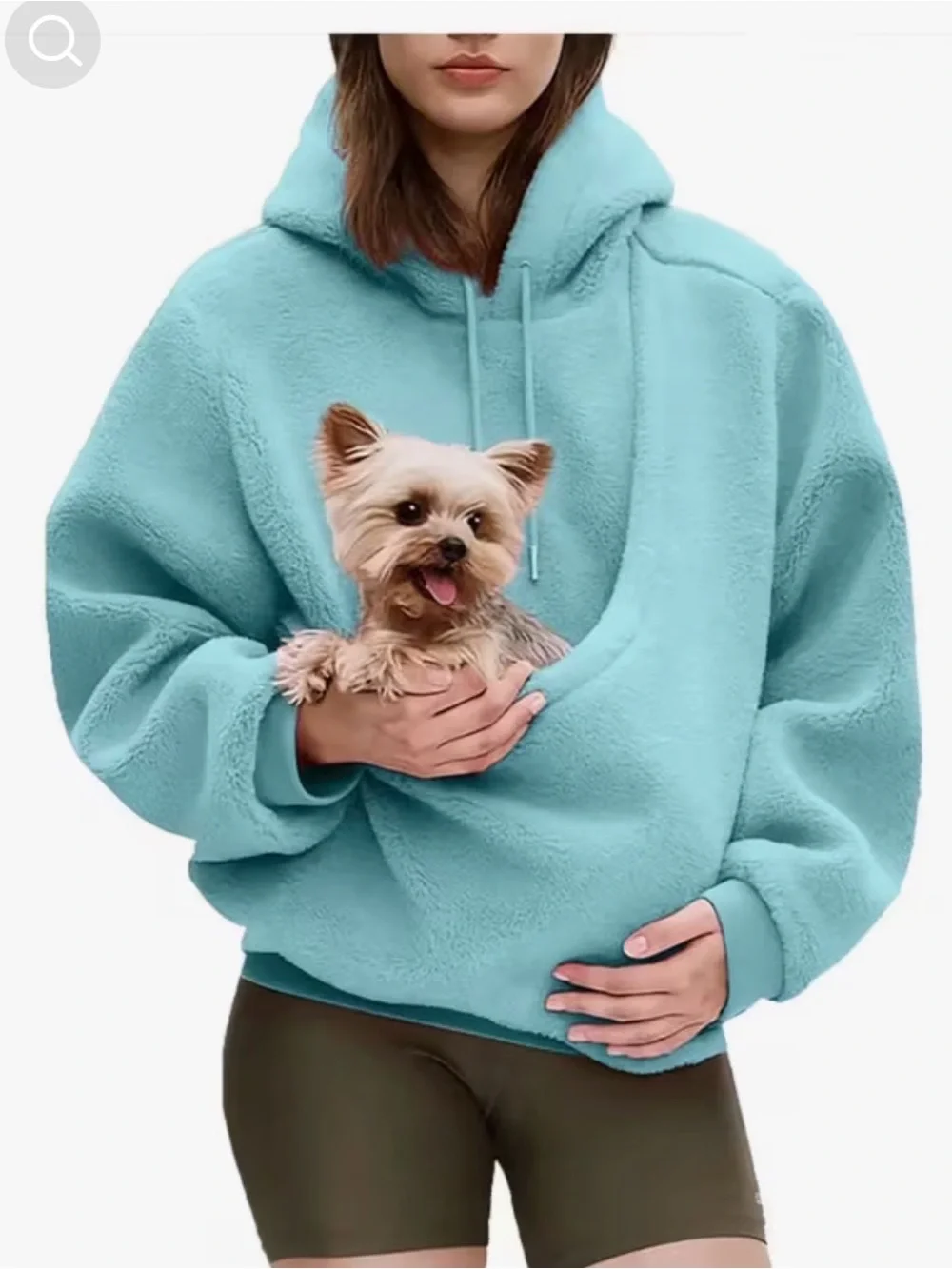 Plush Pink Pet Carrier Hoodie - Hands-Free Dog Pocket